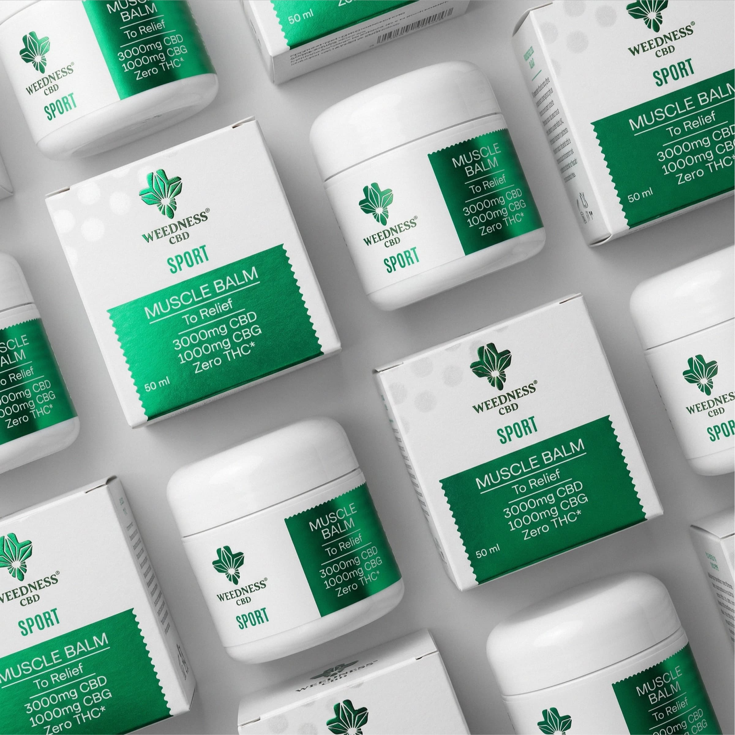 Sport-Muskel-Pflege-Balsam 3000mg CBD und 1000mg CBG