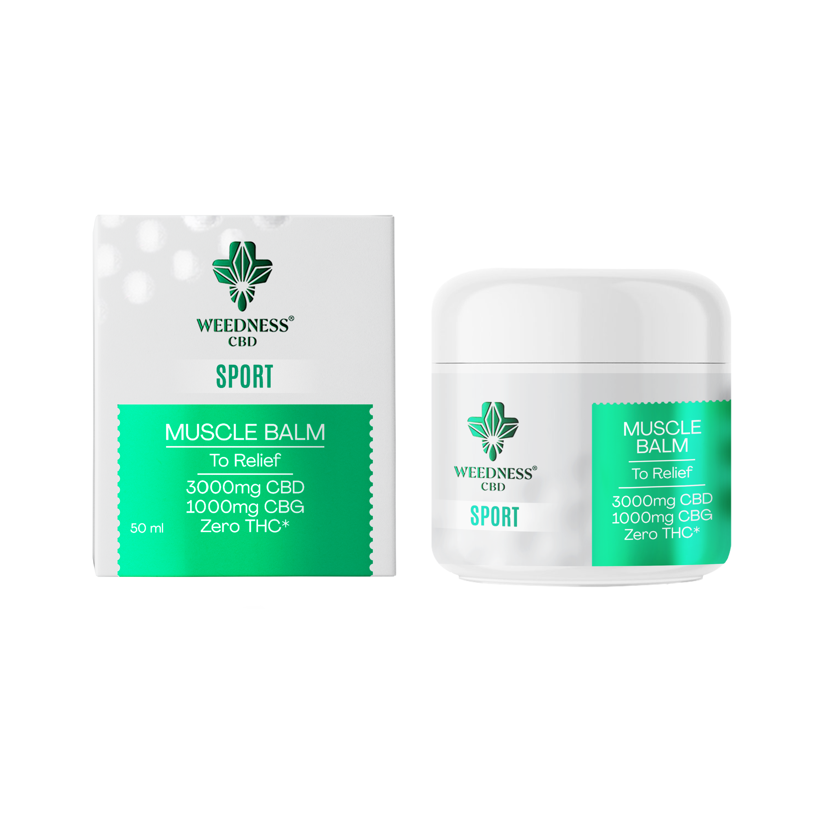 Sport-Muskel-Pflege-Balsam 3000mg CBD und 1000mg CBG